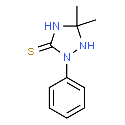 5,5-DIMETHYL-2-PHENYL-1,2,4-TRIAZOLANE-3-THIONE结构式