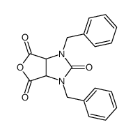 1,3-dibenzyl-2-oxo-imidazolidine-4,5-dicarboxylic acid anhydride结构式