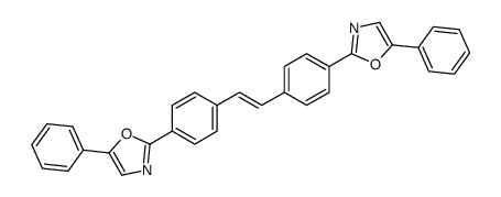 5-phenyl-2-[4-[2-[4-(5-phenyl-1,3-oxazol-2-yl)phenyl]ethenyl]phenyl]-1,3-oxazole结构式