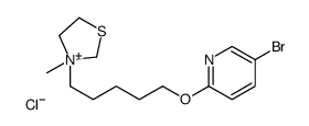 3-[5-(5-bromopyridin-2-yl)oxypentyl]-3-methyl-1,3-thiazolidin-3-ium,chloride结构式