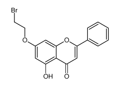 7-(2-bromoethoxy)-5-hydroxy-2-phenylchromen-4-one Structure