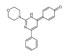 4-(2-morpholin-4-yl-4-phenyl-1H-pyrimidin-6-ylidene)cyclohexa-2,5-dien-1-one结构式