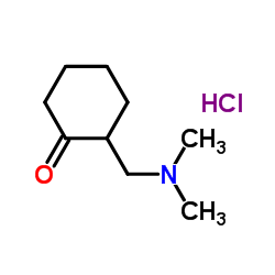 2-(Dimethylaminomethyl)-1-cyclohexanone hydrochloride structure