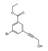 ethyl 3-bromo-5-(3-hydroxyprop-1-ynyl)benzoate Structure