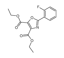 2-(2-fluoro-phenyl)-oxazole-4,5-dicarboxylic acid diethyl ester结构式
