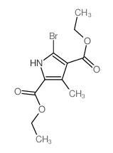 1H-Pyrrole-2,4-dicarboxylicacid, 5-bromo-3-methyl-, 2,4-diethyl ester Structure