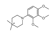 1,1-dimethyl-4-(2,3,4-trimethoxyphenyl)piperazin-1-ium结构式