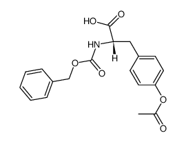 (S)-3-(4-acetoxyphenyl)-2-(((benzyloxy)carbonyl)amino)propanoic acid Structure