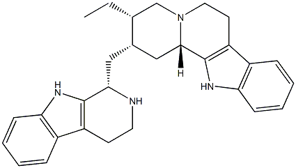 (20β)-16-[(1S)-2,3,4,9-Tetrahydro-1H-pyrido[3,4-b]indol-1-yl]-17-norcorynan结构式