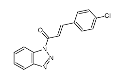 (E)-1-(1H-benzo[d][1,2,3]triazol-1-yl)-3-(4-chlorophenyl)prop-2-en-1-one结构式