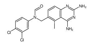 N-<(2,4-diamino-5-methyl-6-quinazolinyl)methyl>-N-(3,4-dichlorophenyl)formamide结构式