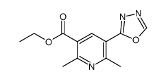 ethyl 2,6-dimethyl-5-(1,3,4-oxadiazol-2-yl)nicotinate结构式