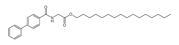 N-(4-phenyl-benzoyl)-glycine hexadecyl ester结构式