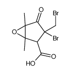 3-bromo-3-(bromomethyl)-1,5-dimethyl-2-oxo-6-oxabicyclo[3.1.0]hexane-4-carboxylic acid Structure