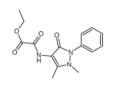 ethyl 2-[(1,5-dimethyl-3-oxo-2-phenylpyrazol-4-yl)amino]-2-oxoacetate结构式