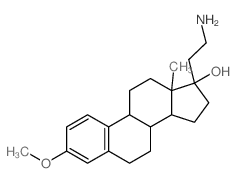 17-(2-aminoethyl)-3-methoxy-13-methyl-7,8,9,11,12,14,15,16-octahydro-6H-cyclopenta[a]phenanthren-17-ol结构式