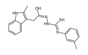 1-[[2-(2-methyl-1H-indol-3-yl)acetyl]amino]-3-(3-methylphenyl)thiourea结构式