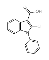 2-Chloro-1-phenyl-1H-indole-3-carboxylic acid structure