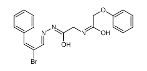 N-[(E)-[(Z)-2-bromo-3-phenylprop-2-enylidene]amino]-2-[(2-phenoxyacetyl)amino]acetamide结构式