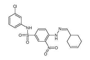 N-(3-chlorophenyl)-4-[2-(cyclohex-3-en-1-ylmethylidene)hydrazinyl]-3-nitrobenzenesulfonamide结构式