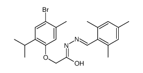 2-(4-bromo-5-methyl-2-propan-2-ylphenoxy)-N-[(E)-(2,4,6-trimethylphenyl)methylideneamino]acetamide结构式