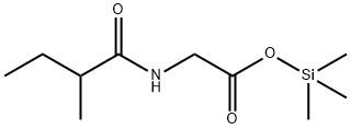 N-(2-Methyl-1-oxobutyl)glycine trimethylsilyl ester结构式