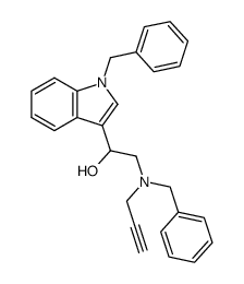 1-(1-Benzyl-1H-indol-3-yl)-2-(benzyl-prop-2-ynyl-amino)-ethanol结构式