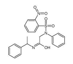 2-(N-(2-nitrophenyl)sulfonylanilino)-N-(1-phenylethyl)acetamide结构式