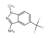 1-甲基-5-三氟甲基-1H-吲唑-3-胺结构式