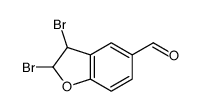 2,3-二溴-2,3-二氢苯并呋喃-5-甲醛结构式