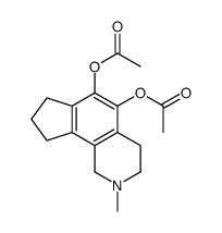 (5-acetyloxy-2-methyl-1,3,4,7,8,9-hexahydrocyclopenta[h]isoquinolin-6-yl) acetate结构式
