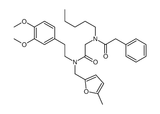 N-[2-[2-(3,4-dimethoxyphenyl)ethyl-[(5-methylfuran-2-yl)methyl]amino]-2-oxoethyl]-N-pentyl-2-phenylacetamide结构式