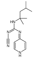 1-cyano-2-(2,4-dimethylpentan-2-yl)-3-pyridin-4-ylguanidine结构式