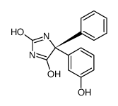 (5R)-5-(3-hydroxyphenyl)-5-phenylimidazolidine-2,4-dione结构式