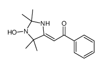 2-(1-hydroxy-2,2,5,5-tetramethylimidazolidin-4-ylidene)-1-phenylethanone结构式