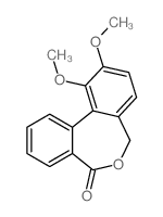 1,2-dimethoxy-5H-benzo[d][2]benzoxepin-7-one结构式