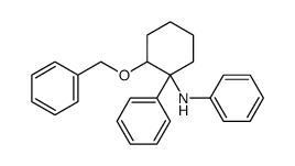 N-(1-phenyl-2-phenylmethoxycyclohexyl)aniline Structure