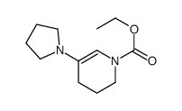 ethyl 5-pyrrolidin-1-yl-3,4-dihydro-2H-pyridine-1-carboxylate结构式