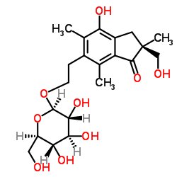 金粉蕨辛 2'-O-葡萄糖甙结构式