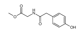 [2-(4-Hydroxy-phenyl)-acetylamino]-acetic acid methyl ester结构式