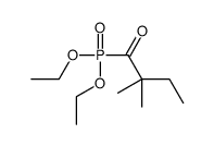 1-diethoxyphosphoryl-2,2-dimethylbutan-1-one结构式