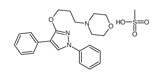 4-[3-(1,4-diphenylpyrazol-3-yl)oxypropyl]morpholine,methanesulfonic acid结构式