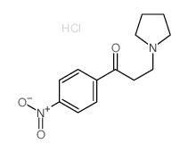 1-(4-nitrophenyl)-3-pyrrolidin-1-yl-propan-1-one hydrochloride结构式