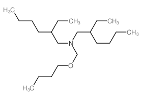 N-(butoxymethyl)-2-ethyl-N-(2-ethylhexyl)hexan-1-amine结构式