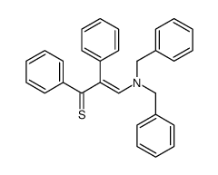 3-(dibenzylamino)-1,2-diphenylprop-2-ene-1-thione结构式