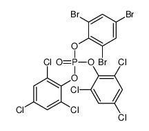 (2,4,6-tribromophenyl) bis(2,4,6-trichlorophenyl) phosphate Structure