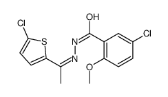 5-chloro-N-[1-(5-chlorothiophen-2-yl)ethylideneamino]-2-methoxybenzamide Structure