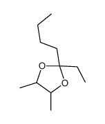 2-butyl-2-ethyl-4,5-dimethyl-1,3-dioxolane结构式