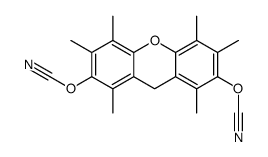 (7-cyanato-1,3,4,5,6,8-hexamethyl-9H-xanthen-2-yl) cyanate Structure
