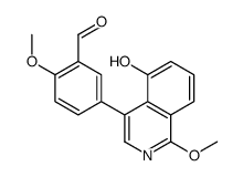 5-(5-hydroxy-1-methoxyisoquinolin-4-yl)-2-methoxybenzaldehyde结构式